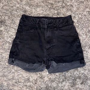 American Eagle Super Stretch High Rise Shortie shorts black